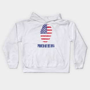 Proud of my american DNA shirt Kids Hoodie